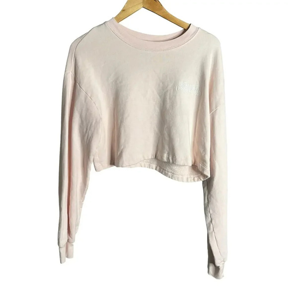 Revolve Tennis Club Cropped Sweatshirt Vintage Pink Size M - Picture 5 of 9